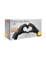 Rimba Latex Play - Disposable Latex Gloves (100 pieces) - Black - S