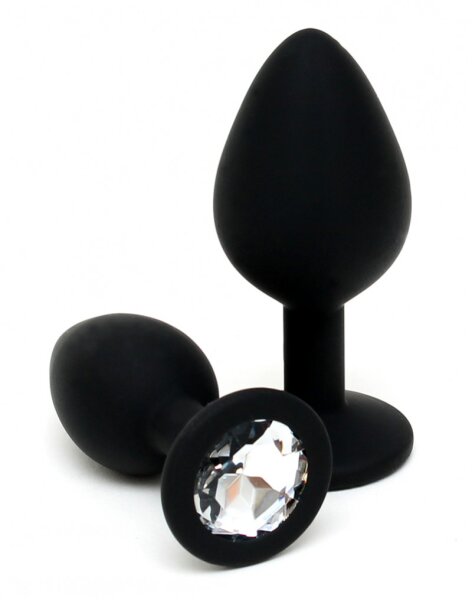 Rimba 2-teiliges Buttplug Set Schwarz Ø 2,8-3,8 cm