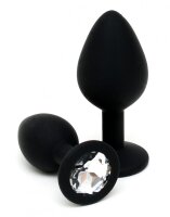 Rimba 2-teiliges Buttplug Set Schwarz Ø 2,8-3,8 cm