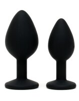 Rimba 2-teiliges Buttplug Set Schwarz Ø 2,8-3,8 cm