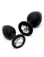 Rimba 2-teiliges Buttplug Set Schwarz Ø 2,8-3,8 cm
