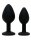 Rimba 2-teiliges Buttplug Set Schwarz Ø 2,8-3,8 cm