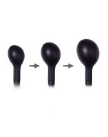 Rimba Latex Play - Inflatable Anal Plug with Pump - Black