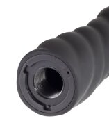 Rimba Latex Play - Exchangeable Dildo for Strap-on - Black - 16,0 cm