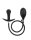 Rimba Latex Play - Inflatable Anal Plug with Pump - Black