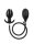 Rimba Latex Play - Inflatable Anal Tulip-Shaped Plug with Pump - Black