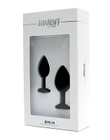 Rimba Berlin Bling Buttplug 2-teiliges Set Schwarz Ø 3,8 cm