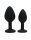 Rimba Berlin Bling Buttplug 2-teiliges Set Schwarz Ø 3,8 cm
