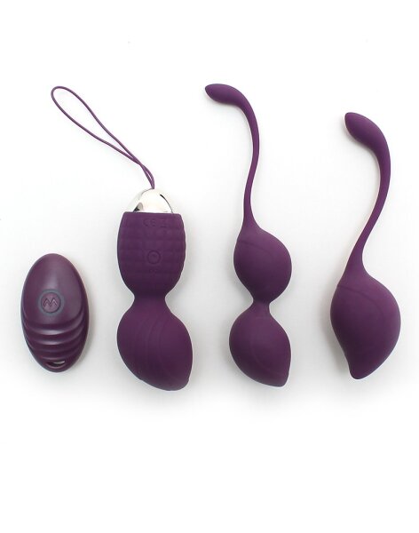 Rimba Rimini Kegel Ball Training Set Purple Ø 3.6 cm 4-Piece