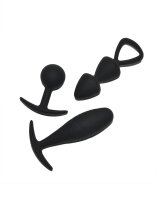 Rimba Toys - Basel - Set of Butt Plugs Size S - Black