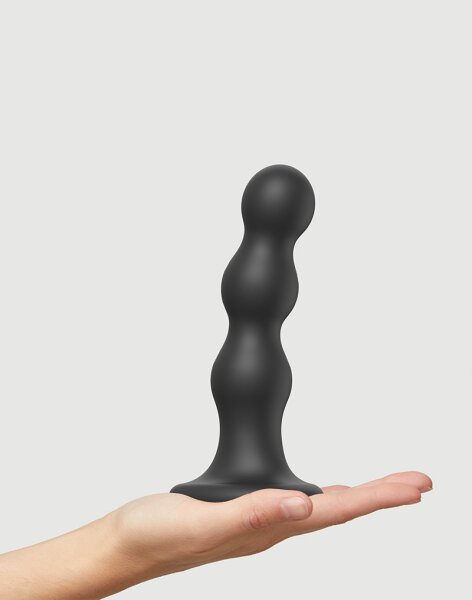 Strap-On-Me - Dildo Plug Balls Size L - Black - 16,5 cm