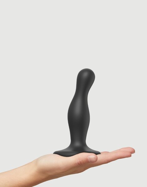 Strap-On-Me - Dildo Plug Curvy Size S - Black - 14 cm