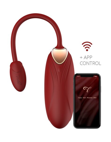 Viotec - Oliver Pro - Wearable Vibrator with App Control - Gold & Wine Red