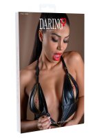 Daring Intimates Sexy Wetlook BH mit Reissverschluss schwarz S - L