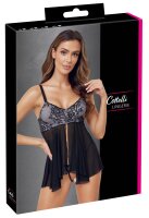 Cotelli Collection babydoll and thong black white S