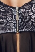 Cotelli Collection babydoll and thong black white S