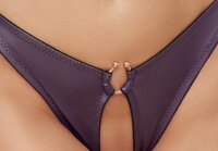 Cotelli Collection bra and briefs purple S