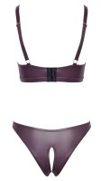 Cotelli Collection bra and briefs purple S