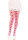 Sweetheart striped net tights O/S pink