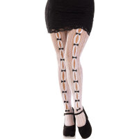 Leg Avenue Sweetheart striped net tights O/S