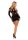Leg Avenue Shredded cut-out mini dress black O/S