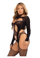 Leg Avenue Bodystocking avec découpe teddy black O/S