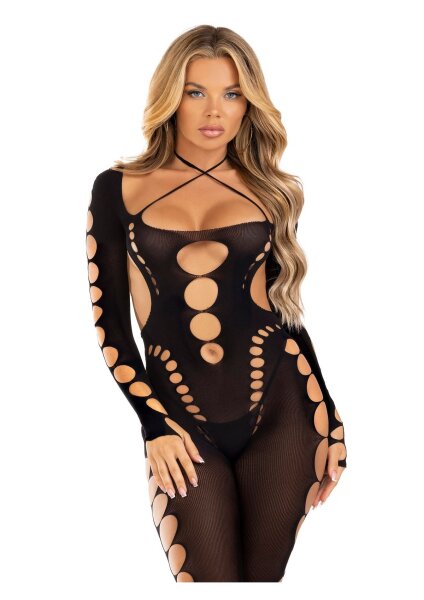 Leg Avenue Seamless footless bodystocking schwarz O/S
