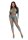 Leg Avenue Net crop top & footless tights aqua O/S