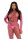 Leg Avenue Net crop top & footless tights pink O/S