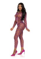 Leg Avenue Net crop top & footless tights violet O/S