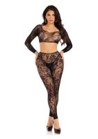 Leg Avenue Crop top & footless tights O/S