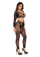 Leg Avenue Crop top & footless tights O/S