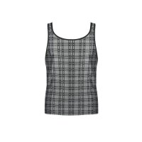 ANAIS Men Balance Top with checks in black, white and gray S