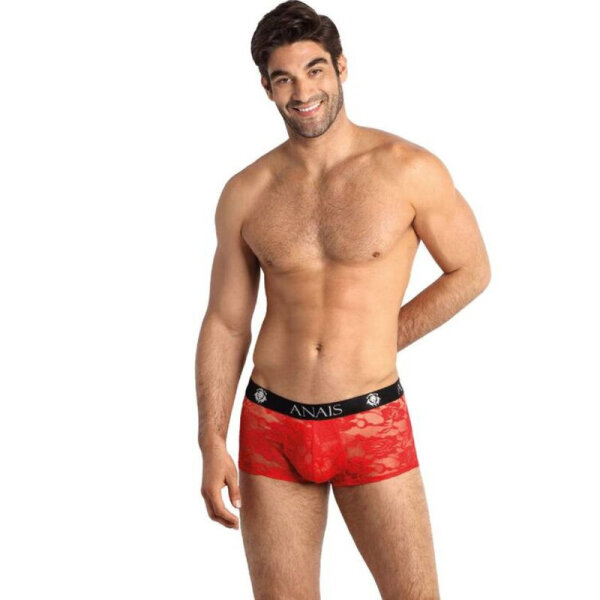 ANAIS Men Brave boxer shorts with lace pattern red S