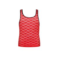 ANAIS Men Brave top with lace pattern red S