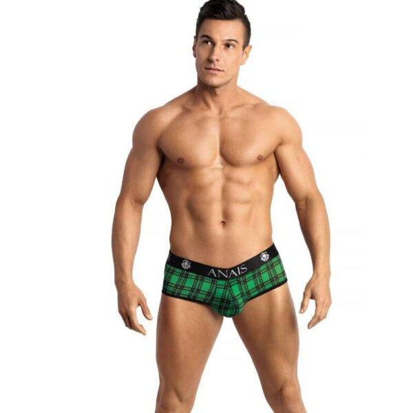 ANAIS Men Magic jock briefs with check pattern green, black S