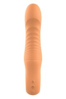 Dream Toys Glam Flexibler Vibrator mit Rillen orange