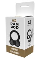 Dream Toys Ramrod Penisring mit 2 Gewichtkugeln schwarz