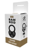 Dream Toys Ramrod Penisring mit 3 Gewichtkugeln schwarz