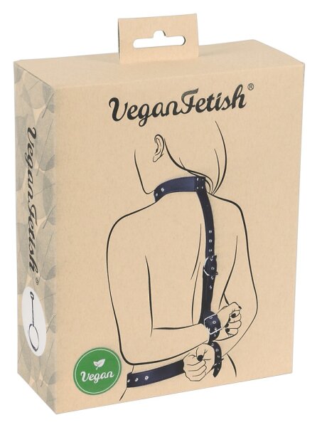 Vegan Fetish Hals-Handfessel