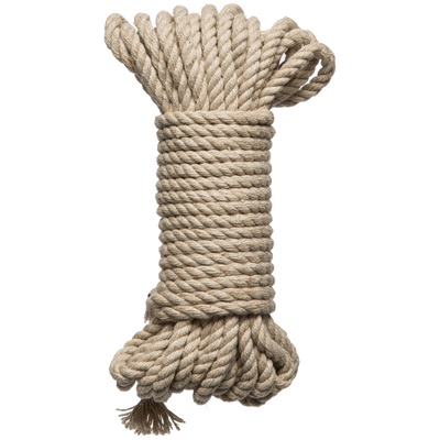 Doc Johnson Bind and Tie - 6mm Hemp Bondage Rope - 30 ft - Natural