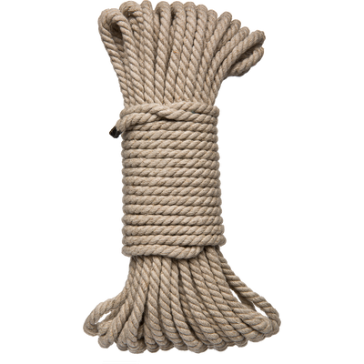 Doc Johnson Bind and Tie - 6mm Hemp Bondage Rope - 50 ft - Natural