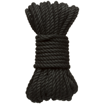 Doc Johnson Bind and Tie - 6mm Hemp Bondage Rope - 30 ft - Black