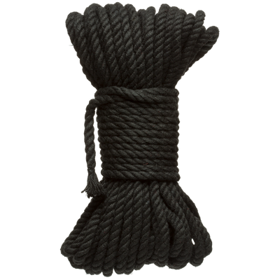 Doc Johnson Bind and Tie - 6mm Hemp Bondage Rope - 50 ft - Black