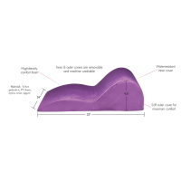 XR Brands Contoured Love Cushion - Purple