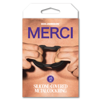 Doc Johnson The Paradox Silicone/Metal Cock Ring  45mm Black
