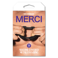 Doc Johnson The Paradox Silicone/Metal Cock Ring 50mm Black