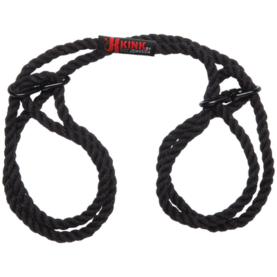 Doc Johnson Restrain 6mm Hemp Wrist or Ankle Cuffs Black