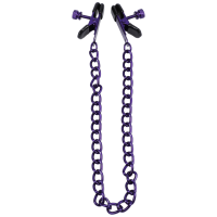 Doc Johnson Chained Up Nipple Clamps Purple