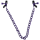Doc Johnson Chained Up Nipple Clamps Purple